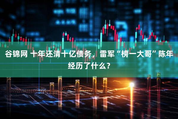 谷锦网 十年还清十亿债务，雷军“榜一大哥”陈年经历了什么？