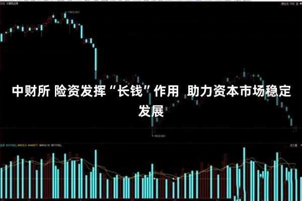 中财所 险资发挥“长钱”作用 助力资本市场稳定发展