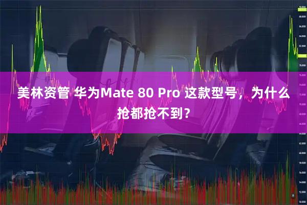 美林资管 华为Mate 80 Pro 这款型号，为什么抢都抢不到？